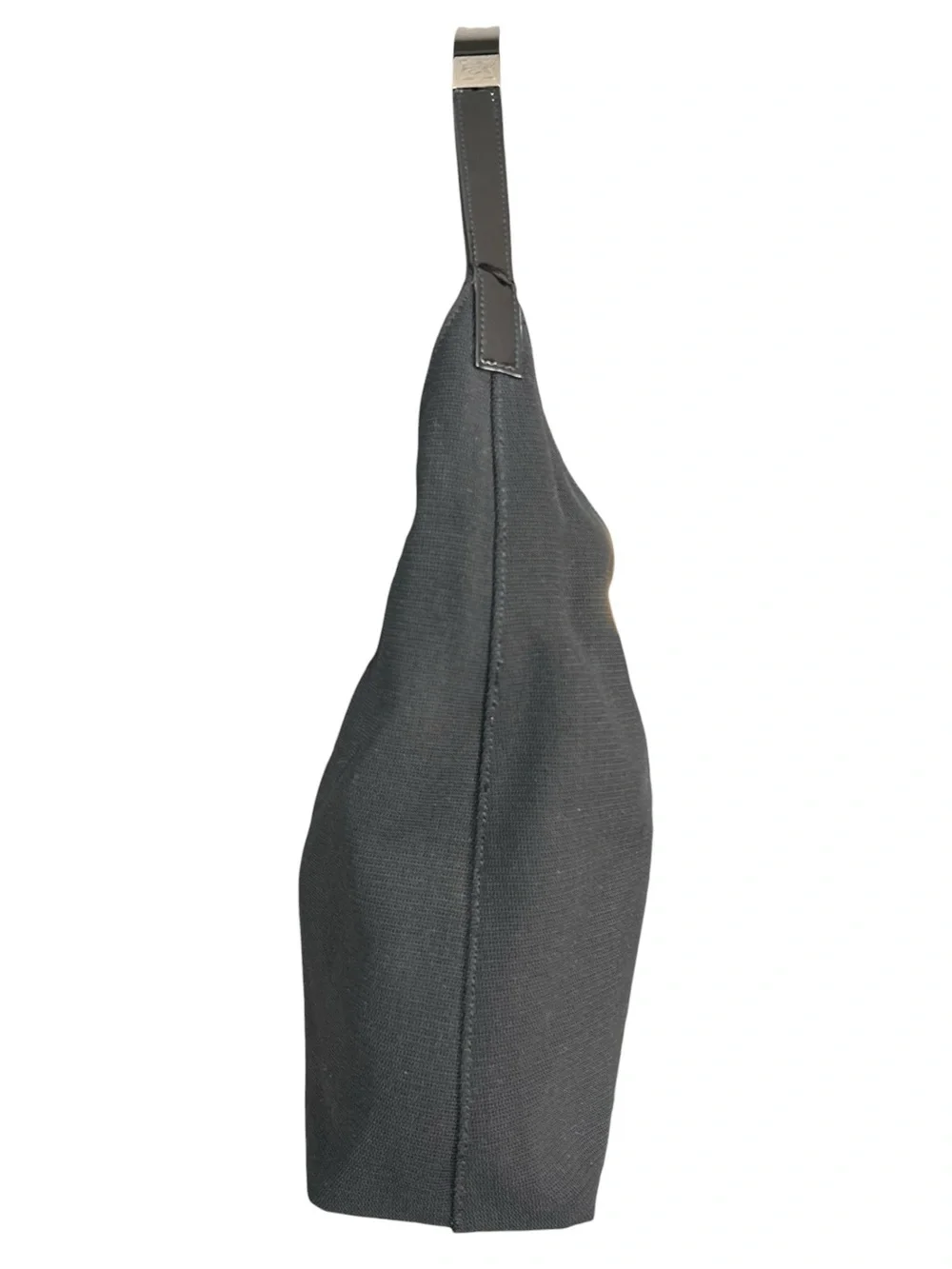 VINTAGE GUCCI Tom Ford Era Black Canvas Metal Handle Hobo Bag Excellent Cond
